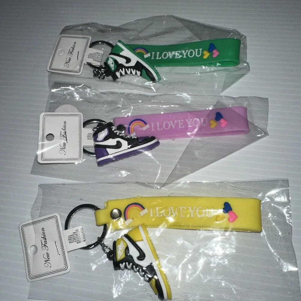 Nike Sneakers 3D Keychains  New Key Tags - Lot Of 3 - Gift Ideas